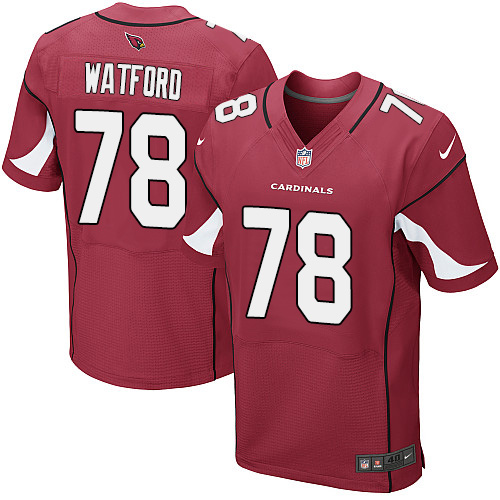 Men's Elite Earl Watford Nike Jersey Red Home - #78 NFL Arizona Cardinals